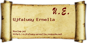 Ujfalusy Ernella névjegykártya